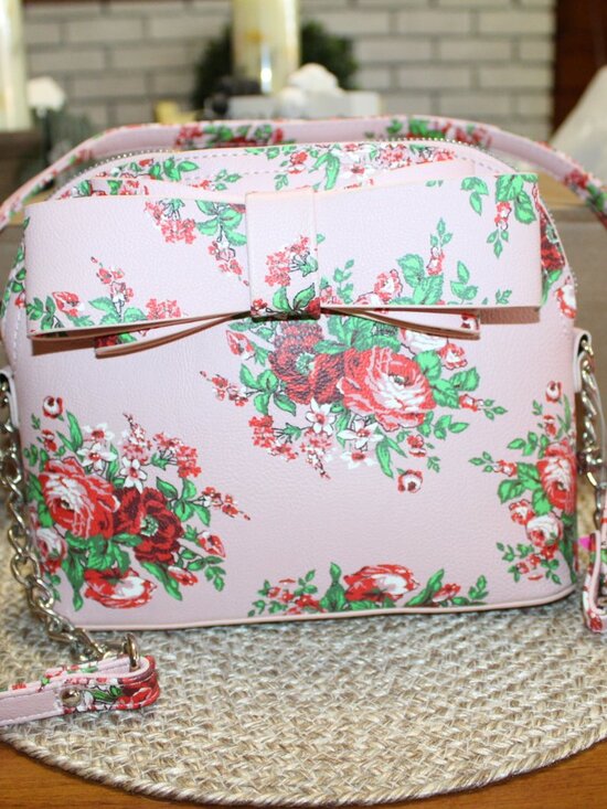 Betsey Johnson Handbags - NWT Betsey Johnson Shabby Chic Bow front crossbody Purse DARLING!!